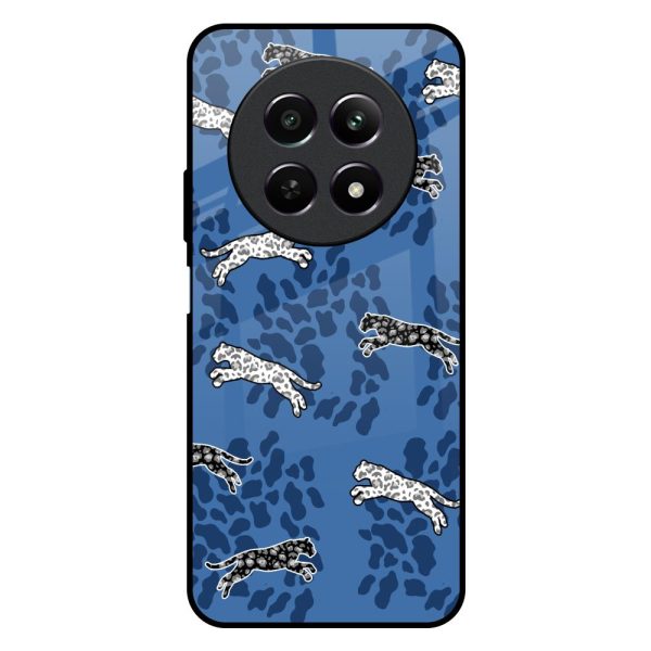 Blue Cheetah Glass Case for Realme 12 5G For Discount