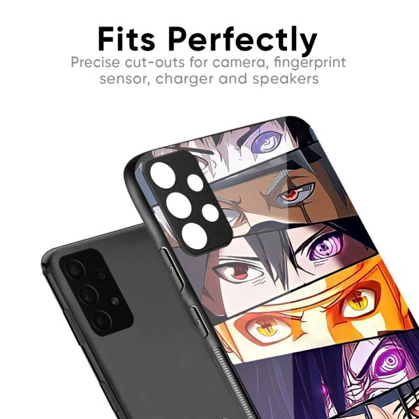 Anime Eyes Glass Case for Redmi 12 5G Fashion