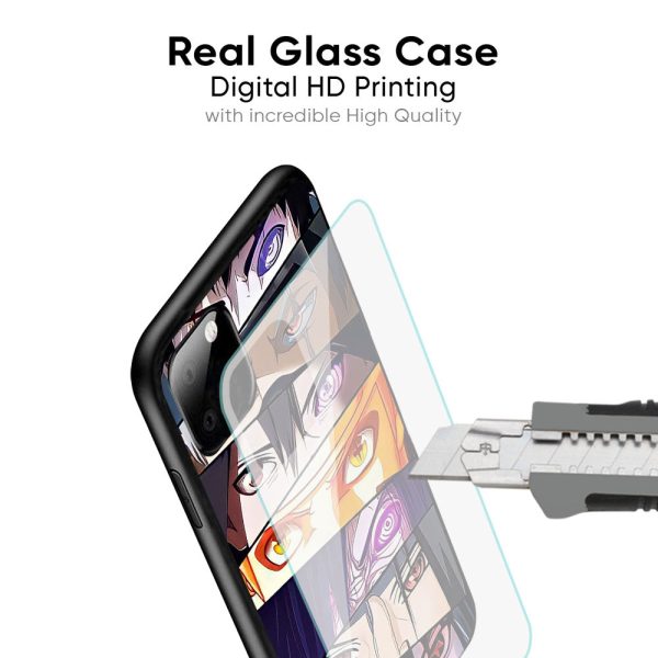 Anime Eyes Glass Case for Redmi 12 5G Fashion