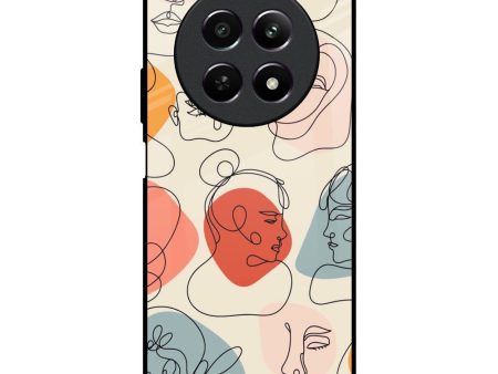 Abstract Faces Glass Case for Realme 12 5G Online now