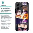 Anime Eyes Glass Case for Redmi 12 5G Fashion