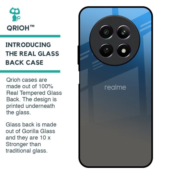 Blue Grey Ombre Glass Case for Realme 12 5G Online Sale