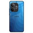 Blue Wave Abstract Glass Case for Realme GT 6 5G Online now