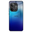 Blue Rhombus Pattern Glass Case for Realme GT 6 5G For Cheap