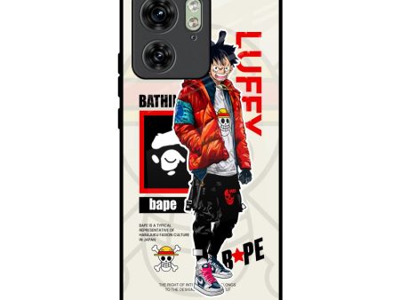 Bape Luffy Glass Case for Motorola Edge 40 For Discount