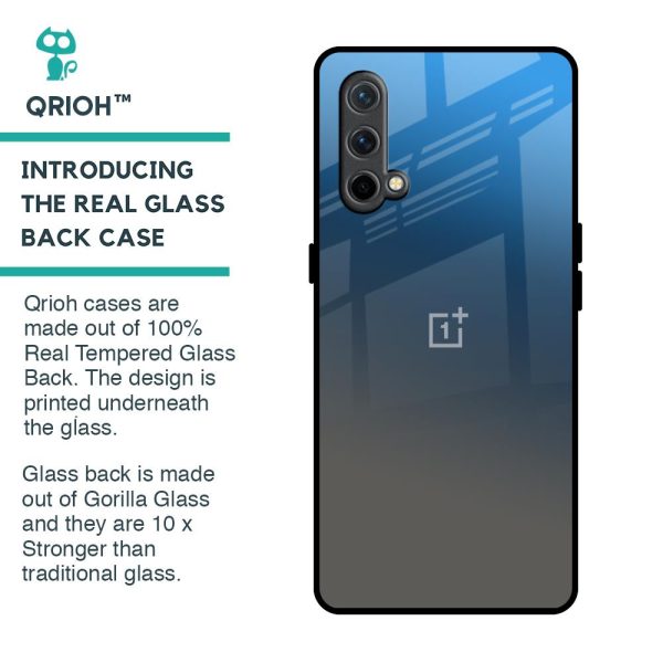 Blue Grey Ombre Glass Case for OnePlus Nord CE Discount