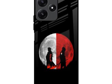 Anime Red Moon Glass Case for Redmi 12 5G on Sale