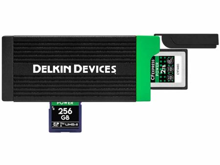 Delkin USB 3.2 CFexpress Type B & SD UHS-II Memory Card Reader Supply