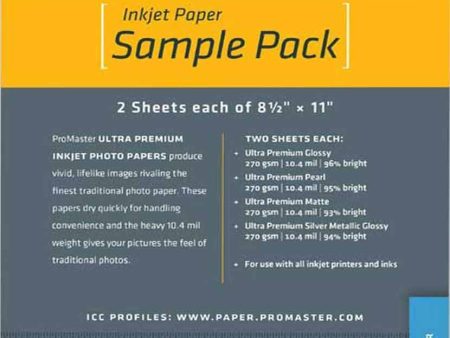 Promaster Premium Ink Jet Paper Sampler 8.5x11 Online Hot Sale