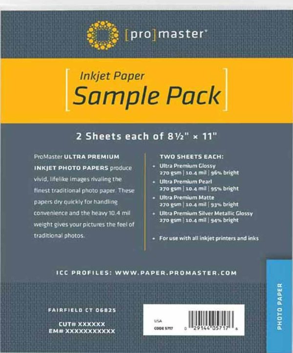 Promaster Premium Ink Jet Paper Sampler 8.5x11 Online Hot Sale